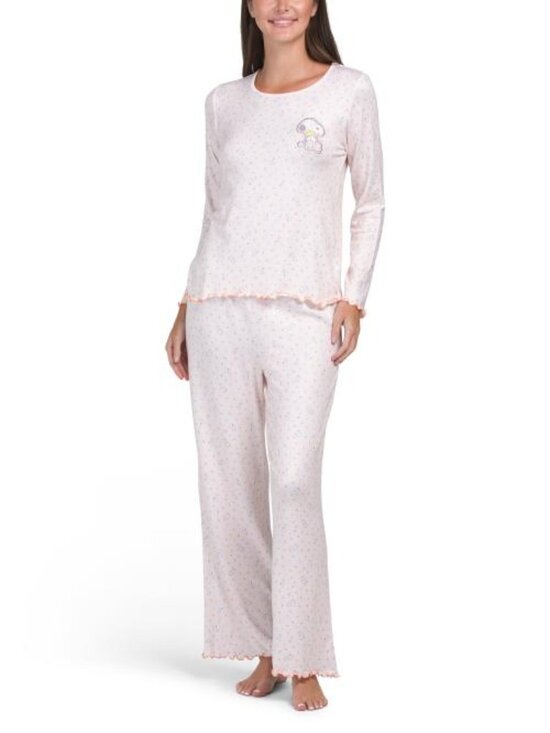 Peanuts Other - PEANUTS 2pc Fall Leaves Long Sleeve Pajama Top And Pants Set